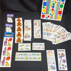 Creative Memories, Jolee’s, Mrs Grossman 35+ Baby Scrapbook Sticker Lot